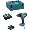 Schlagbohrschrauber MAKITA DHP484RTJ1 (1 X 5,0 Ah + DC18RC + MAKPAC 2)