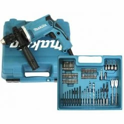 MAKITA Schlagbohrmaschine HP1631KX3 Inkl. 74tlg. Zubehörset