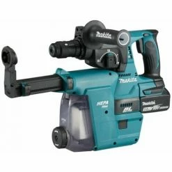 MAKITA 18V Akku-Kombihammer SDS-Plus DHR243RTJW | 2x Akku5,0Ah Mit Staubabsaugung