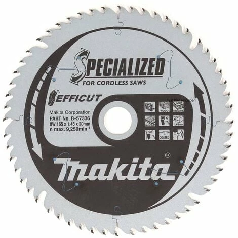 Makita EFFICUT Kreissägeblatt Für Holz 165 X 20 X 1,45 Mm 56 Zähne ( B-57336 ) – Bild 4