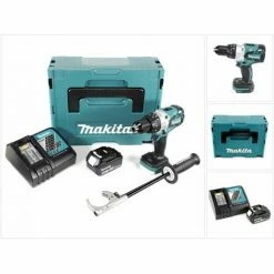 Makita DHP 481 RT1J 18V Akku Schlagbohrschrauber Brushless 115 Nm Im Makpac Mit 1x 5Ah Li-Ion Akku Und Ladegerät