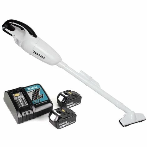 Makita DCL 180 RT W Akku Staubsauger 18 V Weiß + 2x Akku 5,0 Ah + Ladegerät 3 Makita DCL 180 RT W Akku Staubsauger 18 V Weiß + 2x Akku 5,0 Ah + Ladegerät – Bild 3