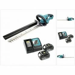 Makita DUH 523 Akku Heckenschere 18V 52cm Mit 2x 5,0Ah Akku Und Ladegerät