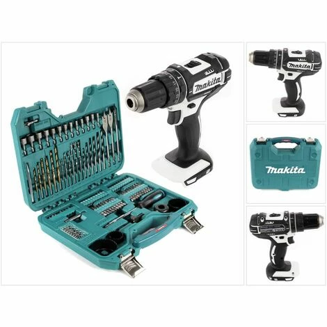 Makita DHP 482 ZW Akku Schlagbohrschrauber 18 V 62 Nm + 100 Tlg. Bit, Bohrer & Steckschlüssel Set, Ohne Akku, Ohne Ladegerät â Bild 5