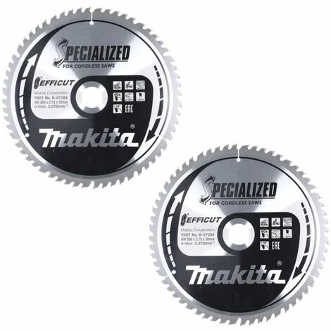 Makita CMSXF26080G SPECIALIZED EFFICUT Sägeblatt 260 X 30 X 1,65 Mm 2 Stk. ( 2x B-67284 ) 60 Zähne Für Holz – Bild 4