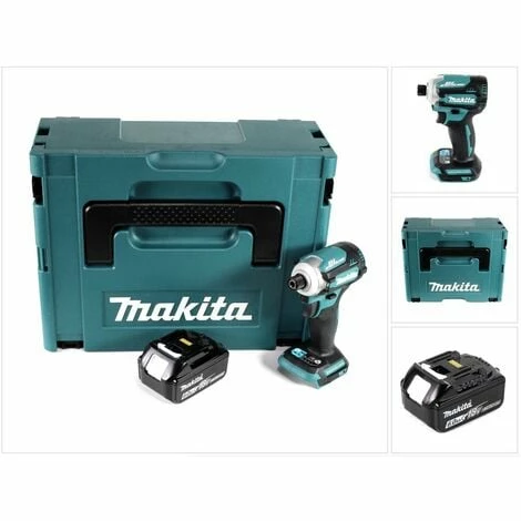 Makita DTD 171 G1J Akku Schlagschrauber 18 V 180 Nm 1/4" Brushless + 1x Akku 6,0 Ah + Makpac - Ohne Ladegerät