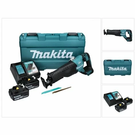 Makita DJR 187 RGK Akku Reciprosäge 18 V Brushless + 2x Akku 6,0 Ah + Ladegerät + Koffer – Bild 5