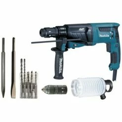 MAKITA SDS-Plus Meißel-Bohrer - 800 W 26 Mm + Aluminiumkoffer + Zubehörsatz - HR2631FTX4