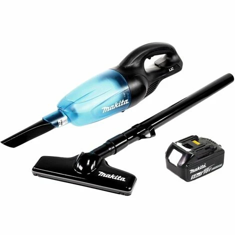 Makita DCL 180 T1 B Akku Staubsauger 18 V Schwarz + 1x Akku 5,0 Ah - Ohne Ladegerät – Bild 2