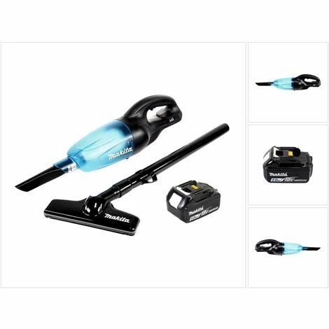Makita DCL 180 T1 B Akku Staubsauger 18 V Schwarz + 1x Akku 5,0 Ah - Ohne Ladegerät – Bild 5