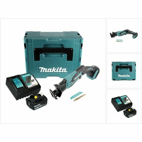 Makita DJR 183 RG1J Akku Reciprosäge 18 V + 1x Akku 6,0 Ah + Ladegerät + Makpac â Bild 3