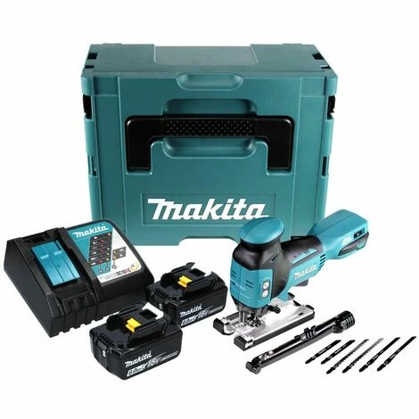 Makita DJV 181 RGJ Akku Pendelhub Stichsäge 18 V Brushless + 2x Akku 6,0 Ah + Ladegerät + Makpac – Bild 4