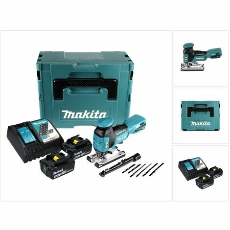 Makita DJV 181 RGJ Akku Pendelhub Stichsäge 18 V Brushless + 2x Akku 6,0 Ah + Ladegerät + Makpac – Bild 5