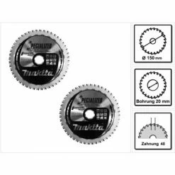 Makita MCCS15048E SPECIALIZED EFFICUT Sägeblatt 150 X 20 X 1,1 Mm 2 Stk. ( 2x B-69331 ) 48 Zähne Für Metall