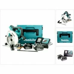 Makita DHS 710 RTJ 36 V Akku Li-Ion Handkreissäge 190 Mm Im Makpac Mit Einlage + Ladegerät + 2x 5,0 Ah Akku
