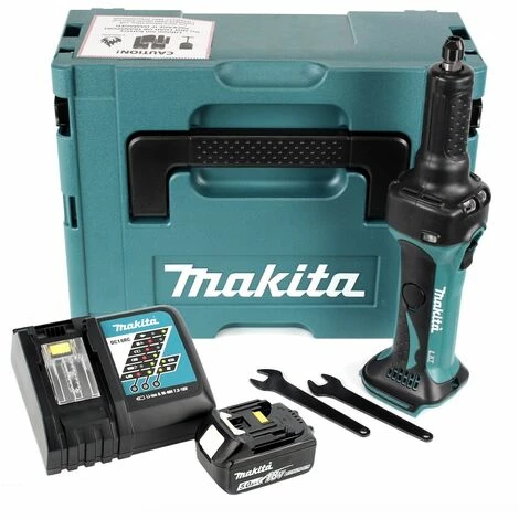 Makita DGD 800 RT1J Akku Geradschleifer 18V + 1x Akku 5,0Ah + Ladegerät + Makpac – Bild 4