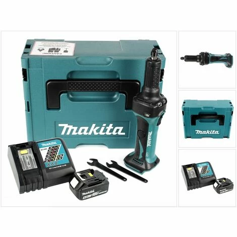 Makita DGD 800 RT1J Akku Geradschleifer 18V + 1x Akku 5,0Ah + Ladegerät + Makpac – Bild 5