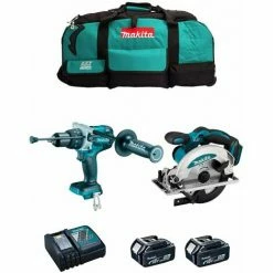 MAKITA Kit MK208 (DHP481 + DSS610 + 2 X 5,0 Ah + DC18RC + LXT600)