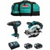 MAKITA Kit MK203 (DHP482 + DSS610 + 2 X 5,0 Ah + DC18RC + LXT600)