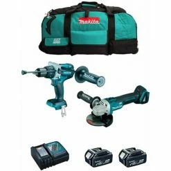 MAKITA Kit MK210 (DHP481 + DGA504 + 2 X 5,0 Ah + DC18RC + LXT600)
