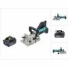 Makita DPJ 180 G1 Akku Nutfräse 18 V 100 Mm + 1x Akku 6,0 Ah - Ohne Ladegerät