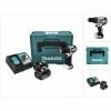Makita DHP 484 RGJ W Akku Schlagbohrschrauber 18 V 54 Nm Brushless Weiß + 2x Akku 6,0 Ah + Ladegerät + Makpac