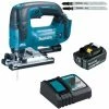 Makita Akku-Pendelhubstichsäge DJV182Z 18V + BL1850B 5,0 Ah + Ladegerät DC18RC