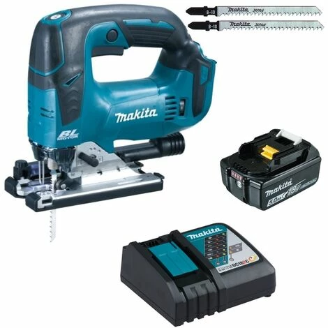 Makita Akku-Pendelhubstichsäge DJV182Z 18V + BL1850B 5,0 Ah + Ladegerät DC18RC