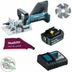 Makita Akku-Nutfräse DPJ180Z 18V + Akku 5,0 Ah BL1850B + Ladegerät DC18RC