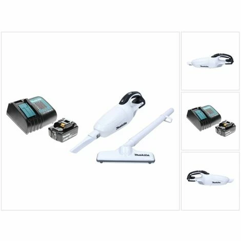 Makita DCL 181 FRT1 W Akku Staubsauger 18 V Weiß + 1x Akku 5,0 Ah + Ladegerät