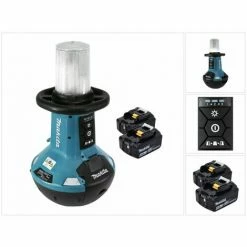 Makita DML 810 G Akku LED Flächenlicht 18 / 36 V ( 2 X 18 V ) 5500 Lm IP54 + 2x Akku 6,0 Ah - Ohne Ladegerät