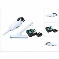 Makita DCL 181 FRG1W Akku Staubsauger 18 V Weiß + 1x Akku 6,0 Ah + Ladegerät