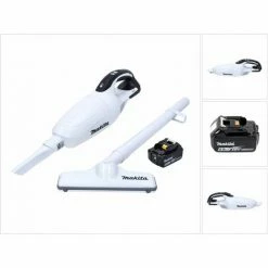 Makita DCL 181 FG1W Akku Staubsauger 18 V Weiß + 1x Akku 6,0 Ah - Ohne Ladegerät