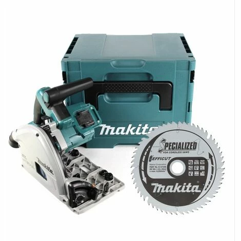 Makita DSP 600 ZJ Akku Tauchsäge 36 V (2x 18 V) Brushless + EFFICUT Kreissägeblatt + Makpac - Ohne Akku, Ohne Ladegerät – Bild 2