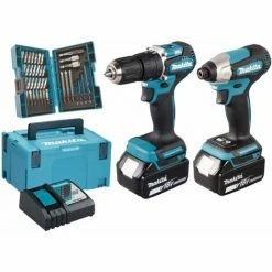 MAKITA 18V Akku-Schlagbohrschrauber DHP487Z + Akku-Schlagschrauber DTD157Z | Akku-Set Im MAKPAC