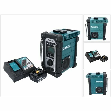 Makita DMR 107 RT1 Akku Baustellen Radio 7,2 - 18 V + 1x Akku 5,0 Ah + Ladegerät – Bild 5