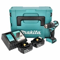 Makita DHP 487 RGJ Akku Schlagbohrschrauber 18 V 40 Nm Brushless + 2x Akku 6,0 Ah + Ladegerät + Makpac