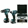 MAKITA Kit CLX228SMX1 (HP333D + TD110D + 2 X 4,0 Ah + DC10SB + Koffer + Zubehör)