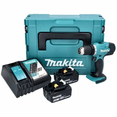 Makita DDF 453 RGJ Akku Bohrschrauber 18 V 42 Nm + 2x Akku 6,0 Ah + Ladegerät + Makpac – Bild 3