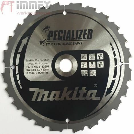 Makita Sägeblatt 190x20mm - 24 Zähne Holz B-33657