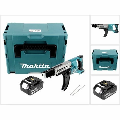 Makita DFR 750 G1J Akku Magazinschrauber 18V 45-75mm + 1x Akku 6,0Ah + Makpac - Ohne Ladegerät