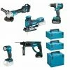 MAKITA 18V Akku Multitool-Set (DDF484Z + DGA513Z + DHR202Z + DJV181Z + DEADML815) - DLX5066TJ