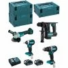 MAKITA Kit MK405RTJ (DHR171 + DHP484 + DTD153 + DGA504 + 2 X 5,0 Ah + DC18RC + MAKPAC 2 + 2 X MAKPAC 3)