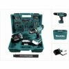 Makita HP 457 DWE 10 Akku Schlagbohrschrauber 18 V 42 Nm G-Serie + 2x Akku 1,5 Ah + Ladegerät + 74 Tlg. Set + TOOLBROTHERS Zollstock