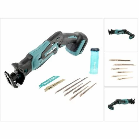 Makita DJR 183 Z Akku Reciprosäge Säbelsäge 18 V + Sägeblattsortiment 6 Tlg. - Ohne Akku, Ohne Ladegerät