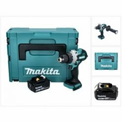Makita DHP 486 T1J Akku Schlagbohrschrauber 18 V 130 Nm Brushless + 1x Akku 5,0 Ah + Makpac - Ohne Ladegerät