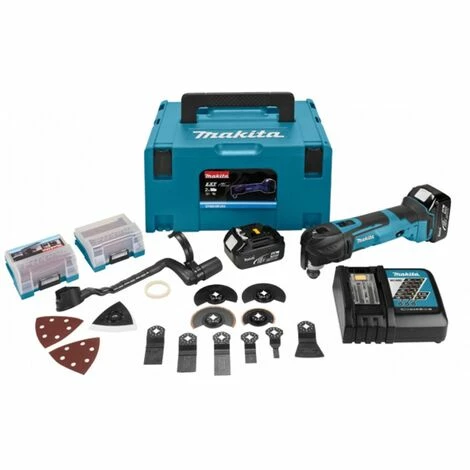Makita DTM51RTJX3 Multitool 18 Volt 5.0 Ah Li-ion + Zubehörset