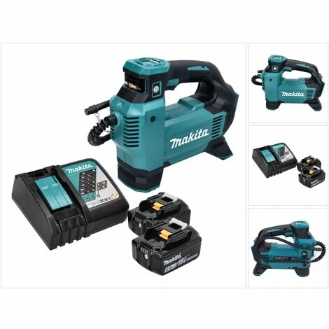 Makita DMP 181 RG Akku Kompressor 18 V 11,1 Bar + 2x Akku 6,0 Ah + Ladegerät – Bild 3