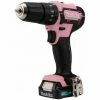 Makita Akku-Schlagbohrschrauber 12V HP333 Pink Inkl. 1 Akku 2,0 Ah + Ladegerät (HP333DSAP)