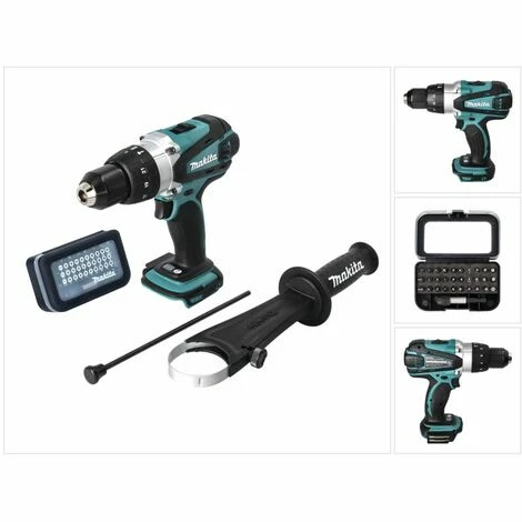 Makita DHP 458 Z Akku Schlagbohrschrauber 18 V 91 Nm + Bit Set 31 Tlg. ( D-30667 ) â Bild 4